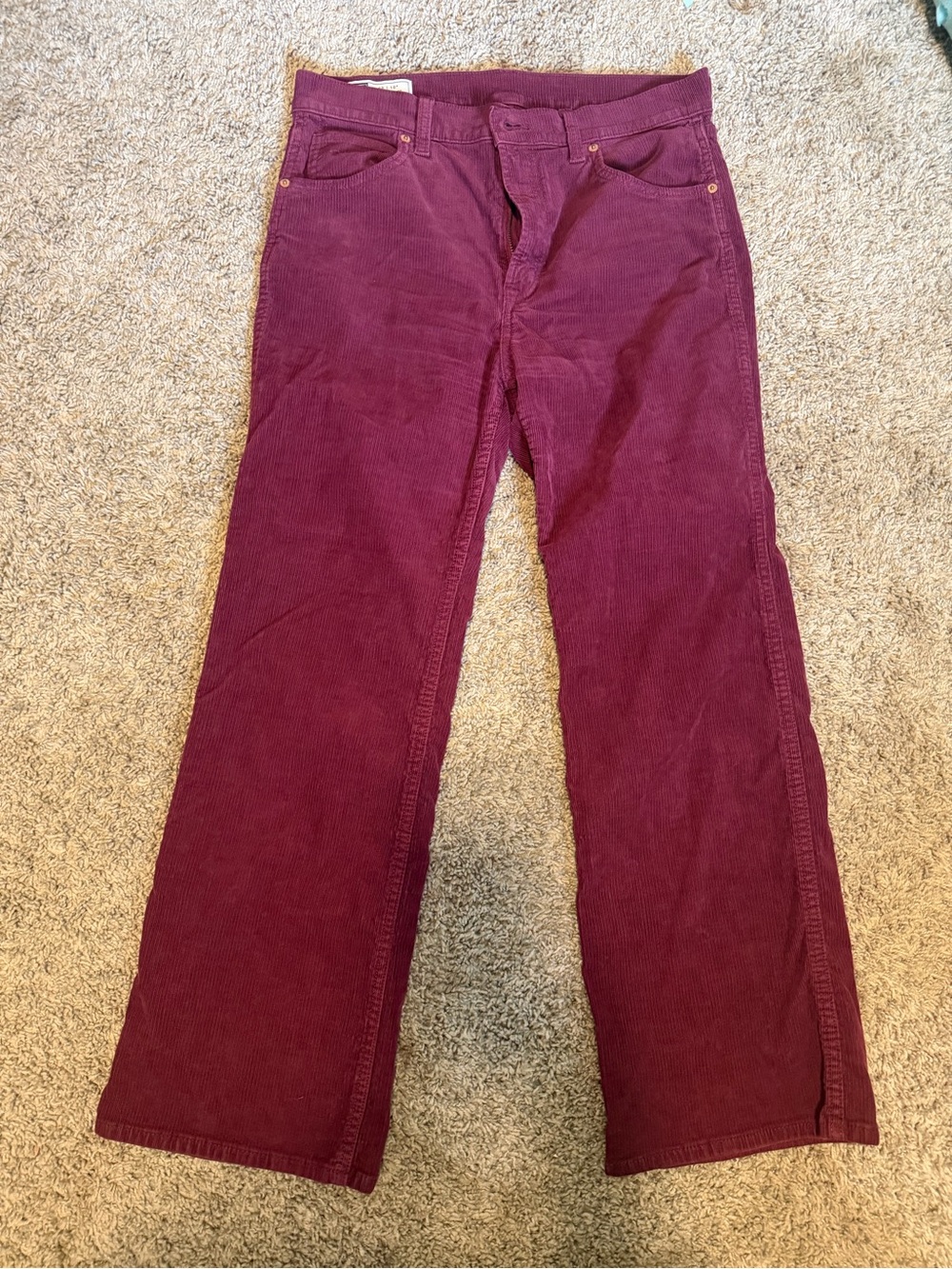 GAP Women's Wine Corduroy Boot-Cut Pants